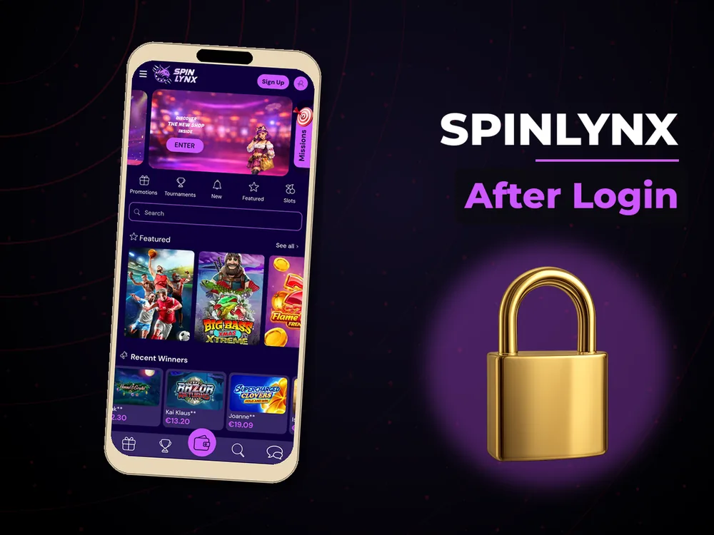 spinlynx - After Login