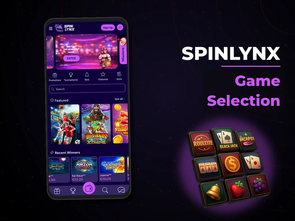 spinlynx - Game Selection
